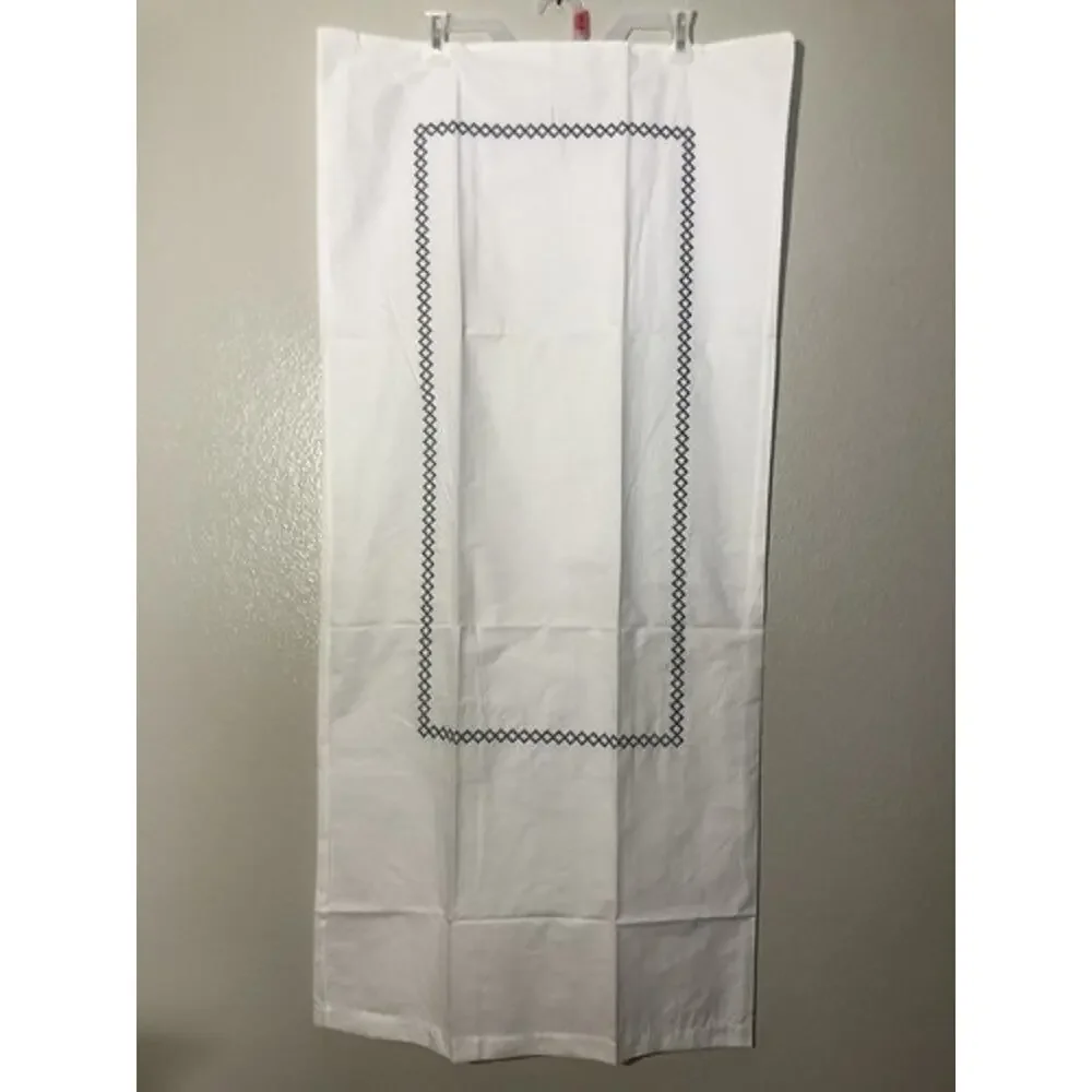 Embroidered oversized King Pillowcase 53X115cm 2pcs White By Rivolta Please READ